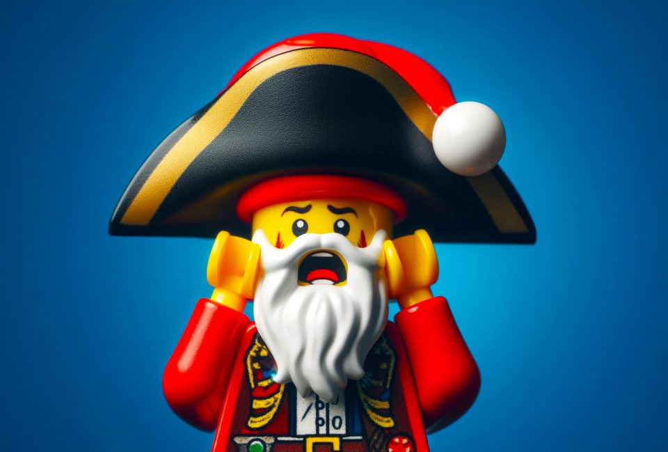 LEGO Pirate Santa Screaming