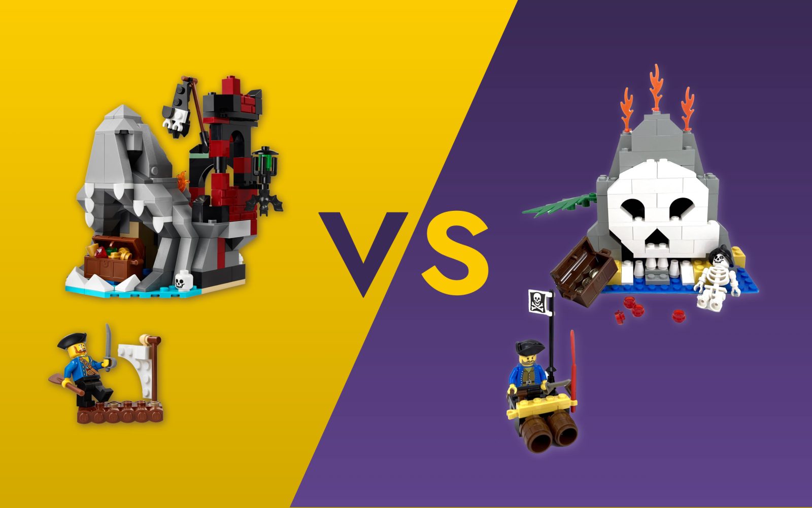 40597 Scary Pirate Island versus 6248 Volcano Island