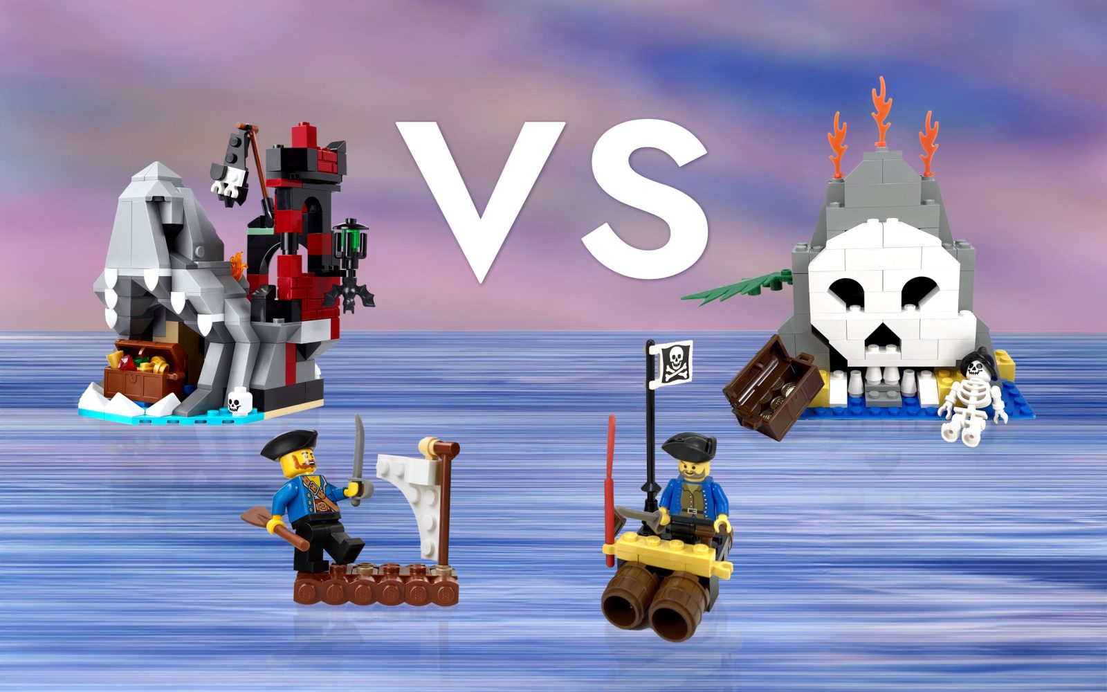 40597 Scary Pirate Island versus 6248 Volcano Island