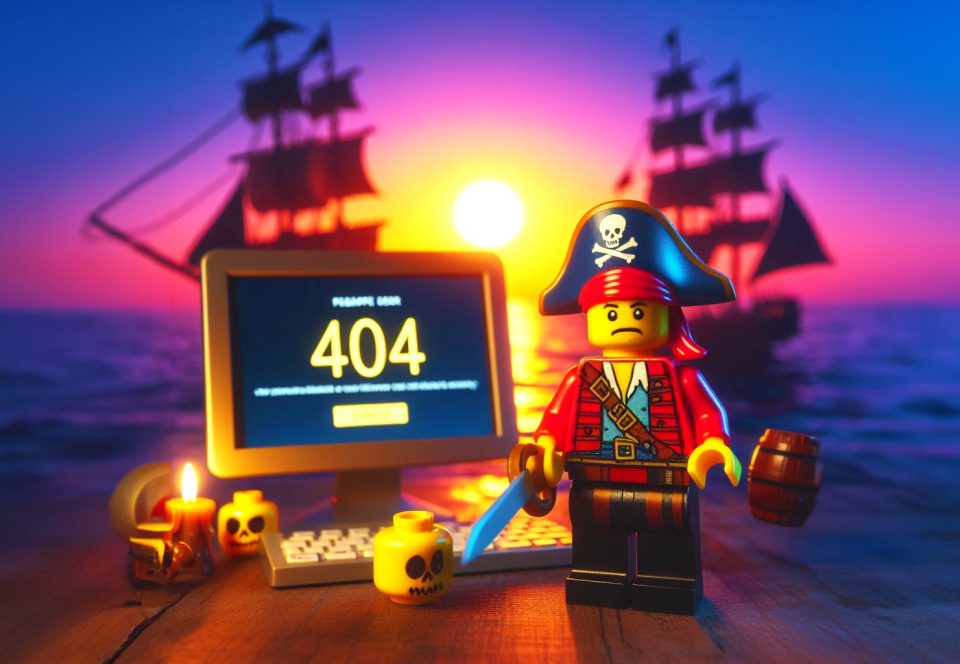 LEGO Pirate 404 website error