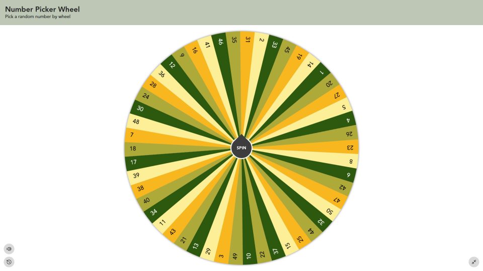 Screenshot of the Picker Wheel