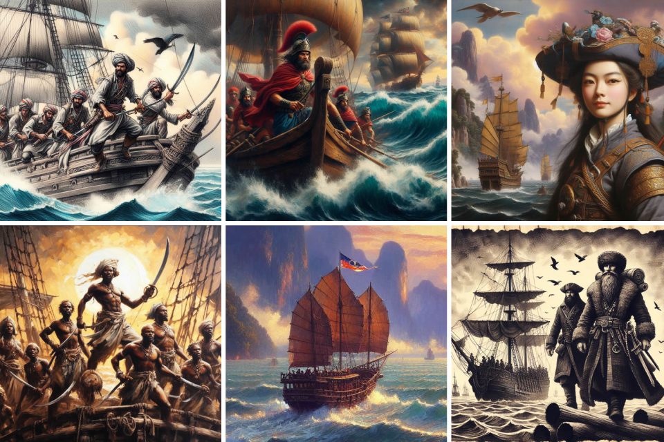 Illustrations of pirates from outside the Caribbean