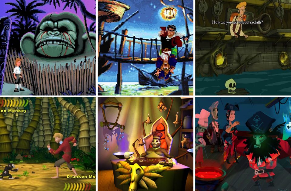 Screenshots from the Monkey Island video game franchise
