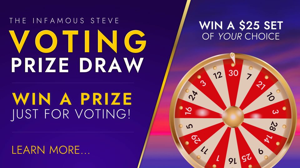 Infamous Steve Contest Prize Draw