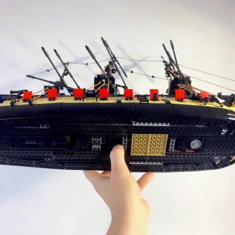 The under side of the Concordia's hull