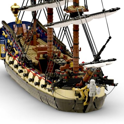 Privateer Frigate Fortuna – Bow + Hull – Brick Perfection – Series6