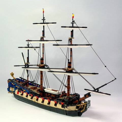 Physical build of “Privateer Frigate Fortuna” by BrickPerfection