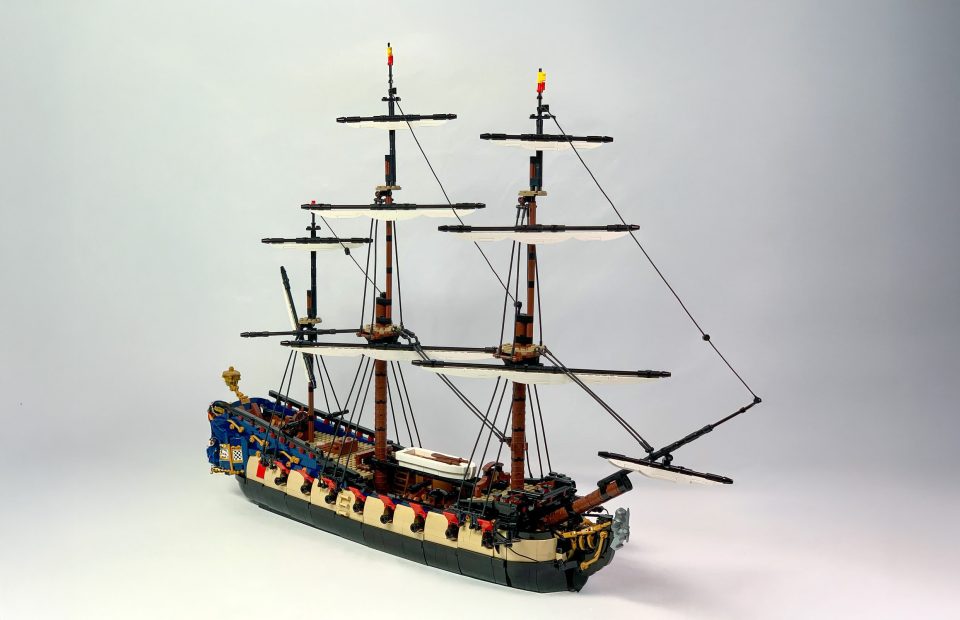 Physical build of "Privateer Frigate Fortuna" by BrickPerfection