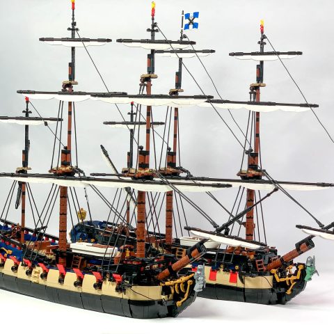 Comparison of Series 5 and 6 versions of “Privateer Frigate Fortuna”