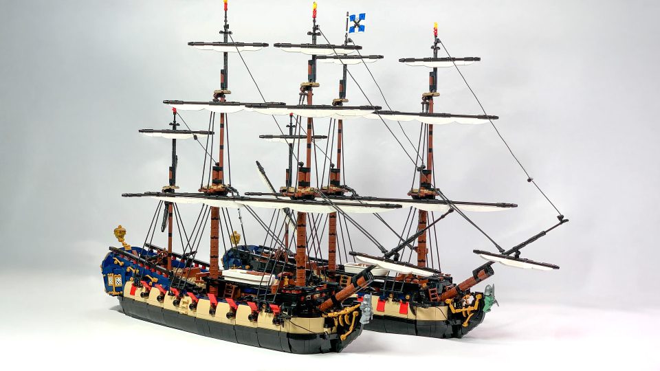 Comparison of Series 5 and 6 versions of "Privateer Frigate Fortuna"