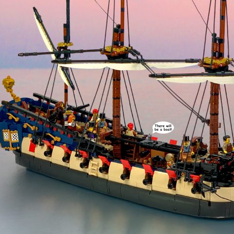 Port broadside  of the Series 6 “Privateer Frigate Fortuna”
