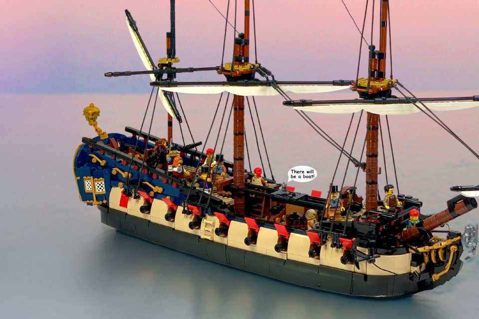 Port broadside of the Series 6 "Privateer Frigate Fortuna"