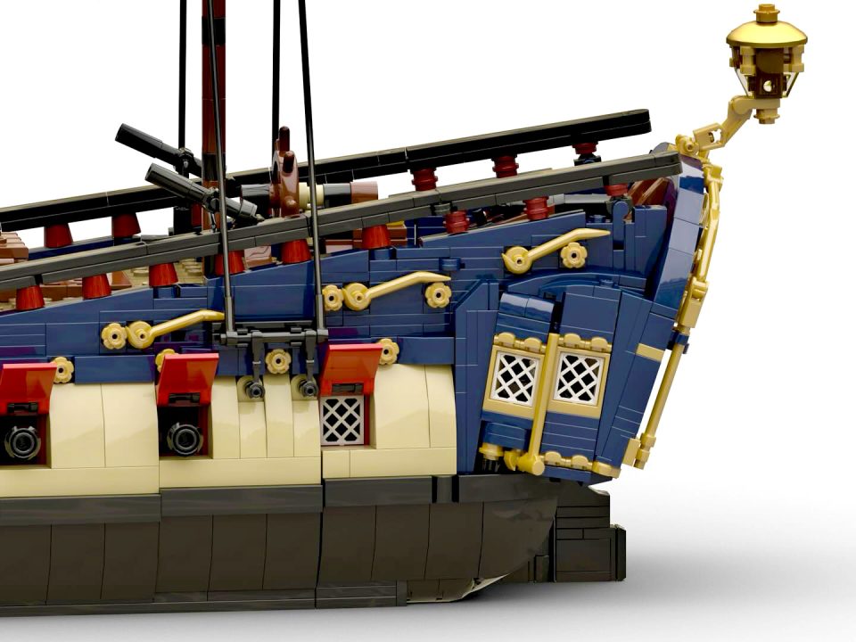 Stern of the "Privateer Frigate Fortuna" from Series 6