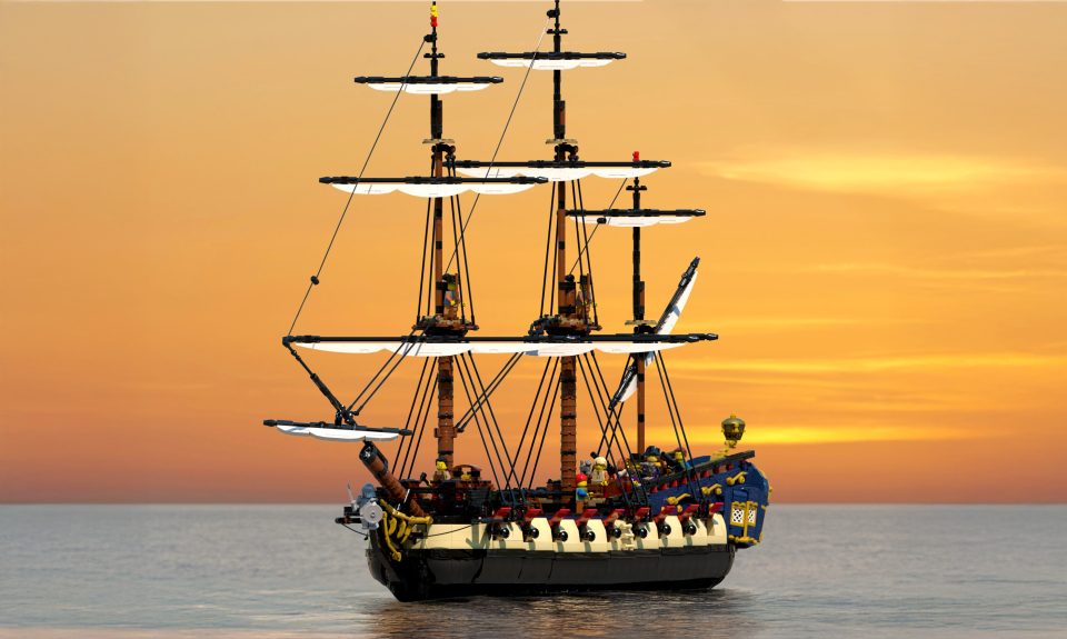 "Privateer Frigate Fortuna" sails off into the sunset