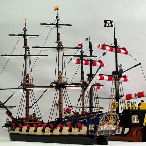 Port broadsides of the 21322 Black Seas Barracuda and Series 6 "Fortuna"