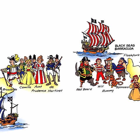 LEGO Pirate characters introduced in 6255 The Golden Medallion