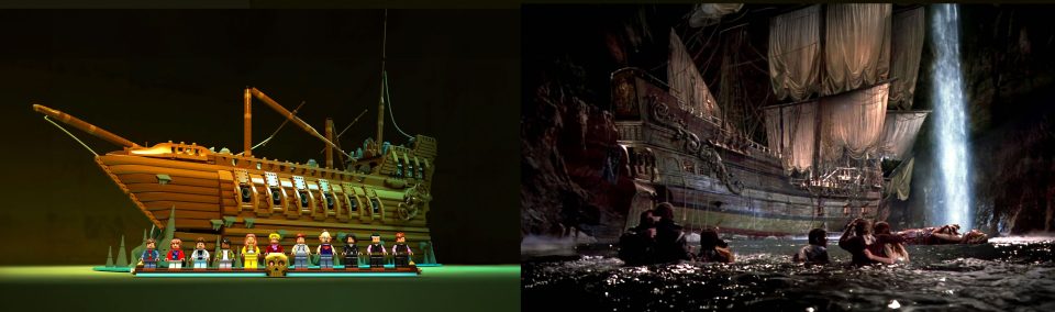 "The Goonies (1985)" by DellusionBrick adjacent "The Inferno" as seen in The Goonies
