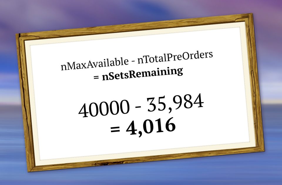 Number of remaining sets for 910053 The Thieves of Tortuga