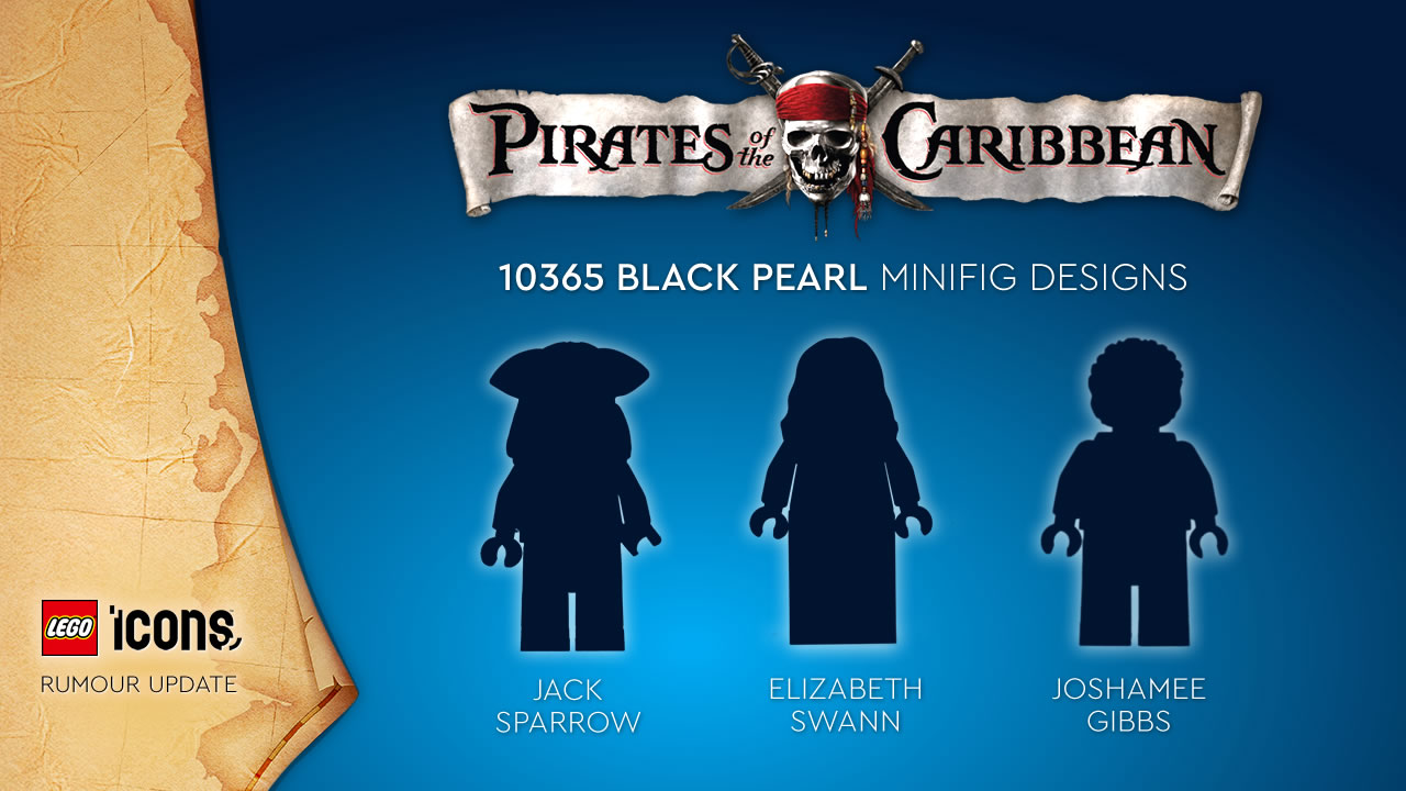 Minifigures designs for 10365 Icons Black Pearl