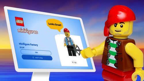 Bo'Sun Will designing a pirate in the LEGO Minifigure Factory