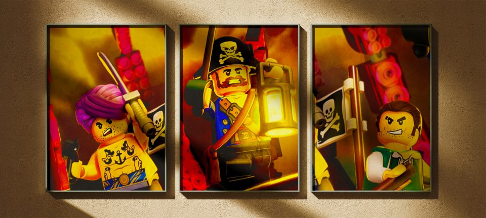 Pirate Minifigures featured in the LEGO Insiders Brickbeard Poster