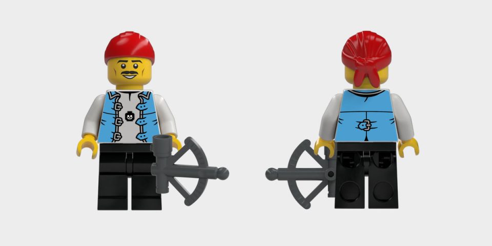 Pirate with Sextant designed in LEGO Minifigure Factory