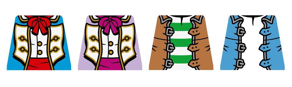 Click here to enlarge image Pirate Torso Designs available in the LEGO Minifigure Factory