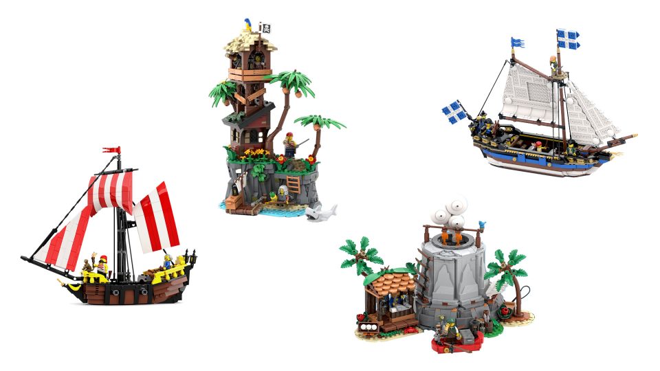 Smaller Pirate designs submitted to the BrickLink Designer Program