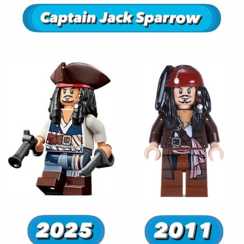 Jack Sparrow minifigure comparison by legomoleshow