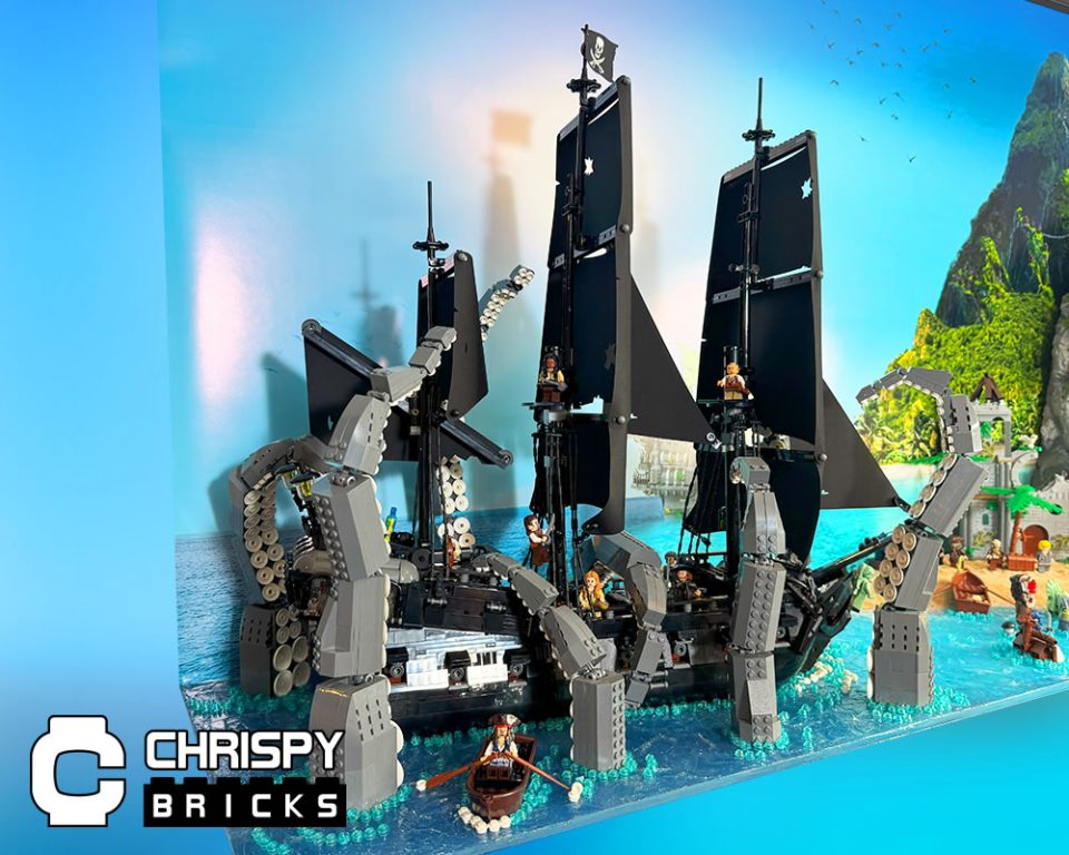 Starboard broadside of 10365 Black Pearl wrapped in kraken's tentacles