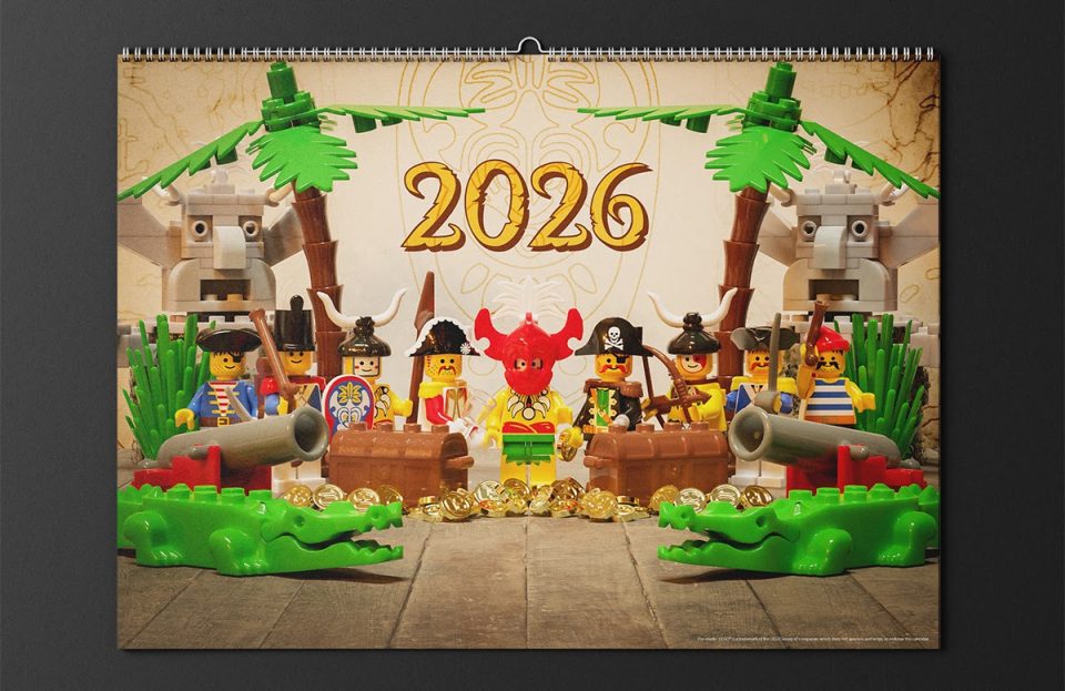 Cover of 2026 LEGO Pirates Calendar by Mariusz Pietruszka