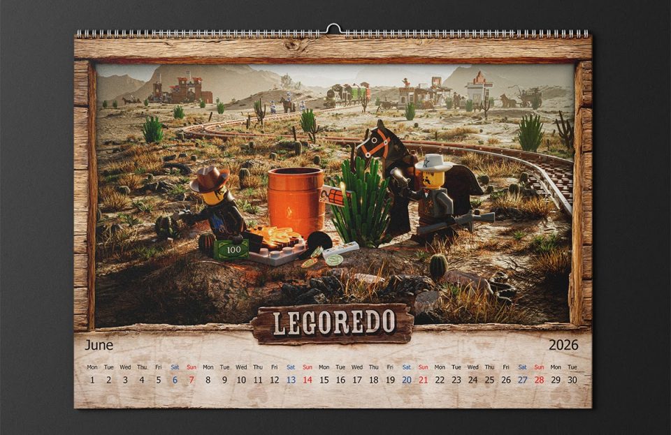 2026 Classic LEGO Western Calendar by Mariusz Pietruszka
