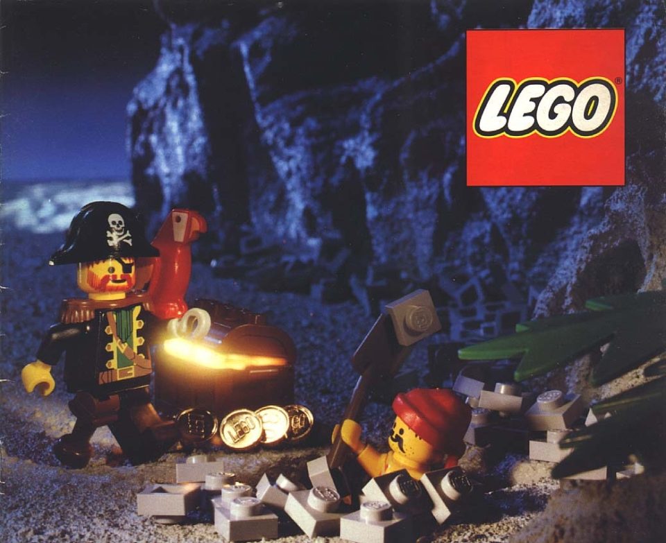 Click here to enlarge image 1989 Catalog Cover featured Captain Redbeard and Bo'Sun Will burying treasure