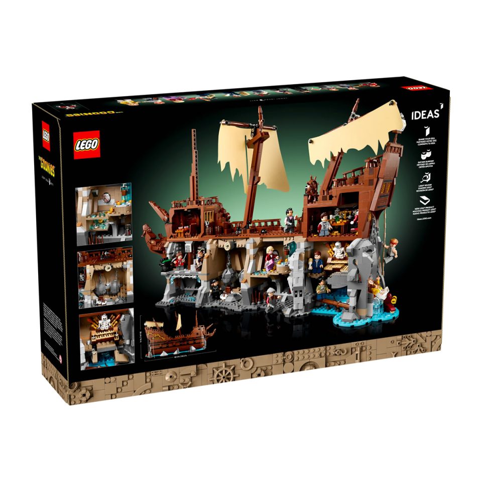 Back of the box for LEGO Ideas 21363 The Goonies