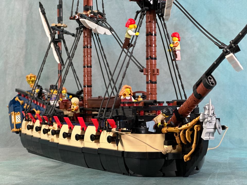 Figurehead and bow of "Privateer Frigate Fortuna" by BrickPerfection