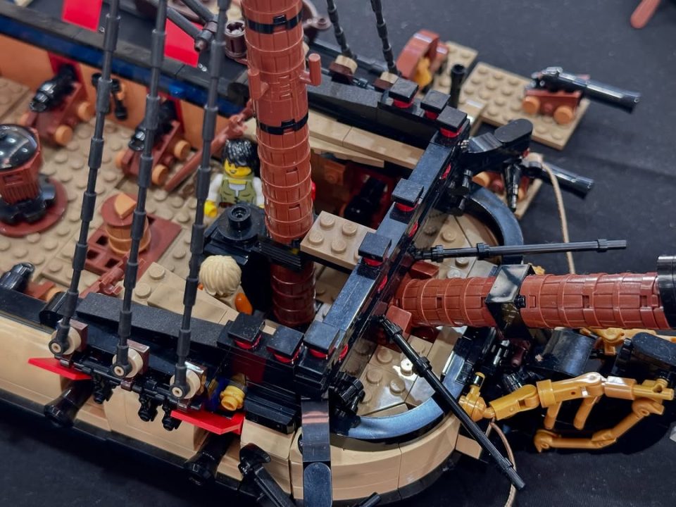 Foremast and bowsprit of Fortuna - displayed at Brickbuilt Sydney 25