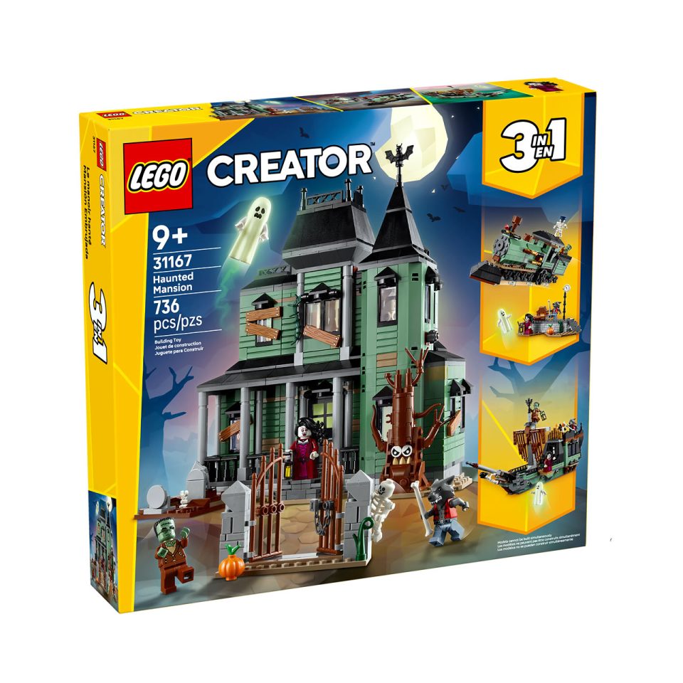 Front of the Box for 31167 Haunted Mansion