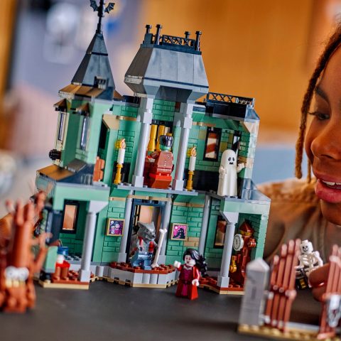 Kid playing with Creator-3-in-1 31167 Haunted Mansion