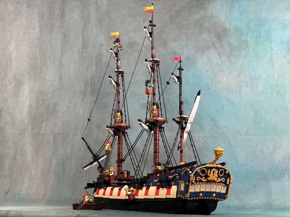 Stern of "Privateer Frigate Fortuna" from the Port Broadside