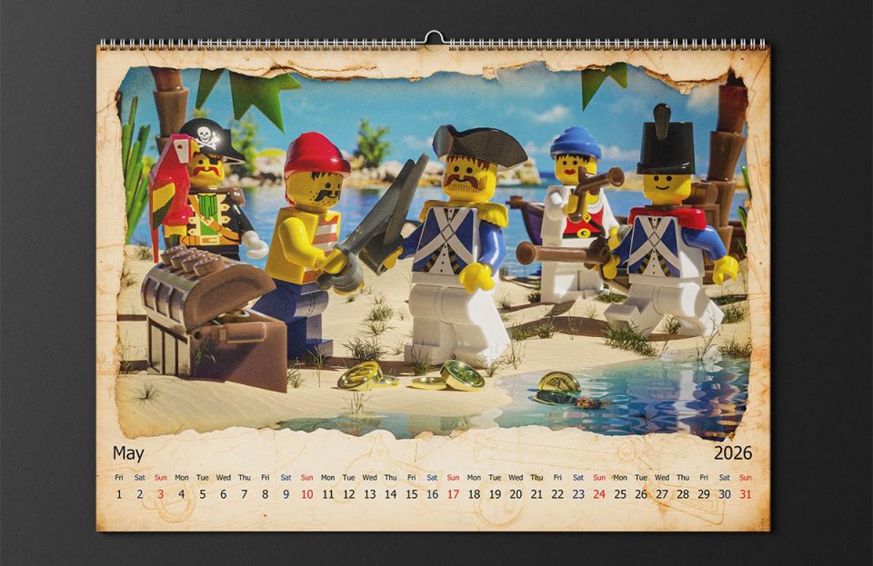 May page of 2026 LEGO Pirates Calendar by Mariusz Pietruszka