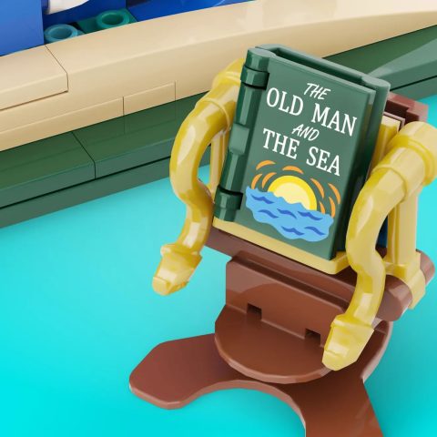 Cover of brick-built book “The Old Man and the Sea”