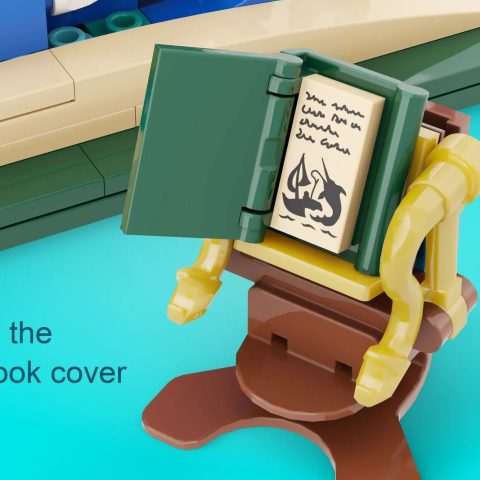 Open brick-built book “The Old Man and the Sea”