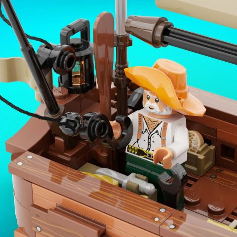 Minfigure casting fishing rod from “The Old Man and the Sea” by IYan Ha