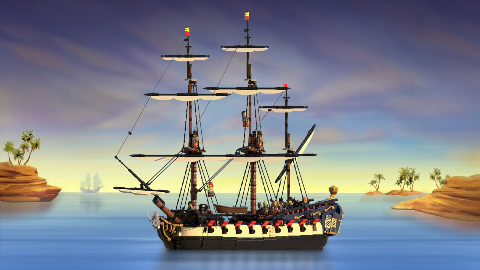 Series 7 version of "Privateer Frigate Fortuna" by BrickPerfection