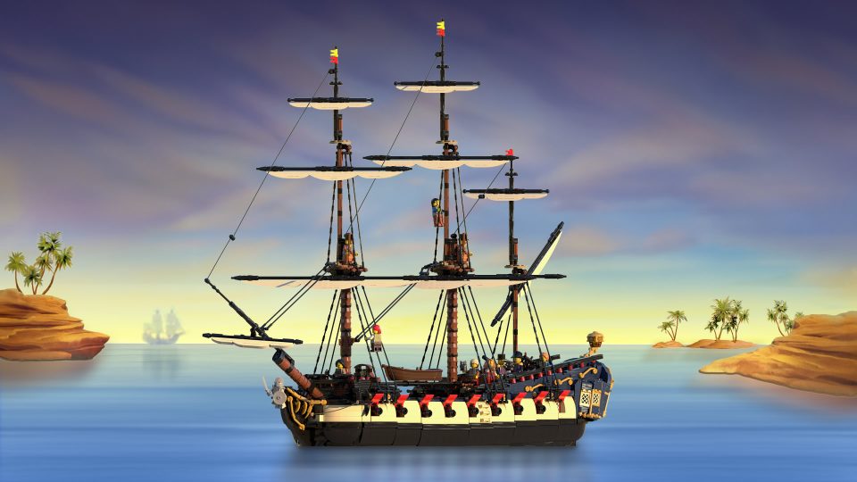 Series 7 version of "Privateer Frigate Fortuna" by BrickPerfection