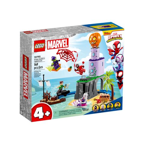 Front of the box for 10790 Team Spidey at Green Goblins Lighthouse