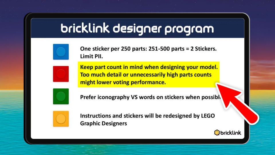 Part advice in the BrickLink Designer Program Series 10 Webinar
