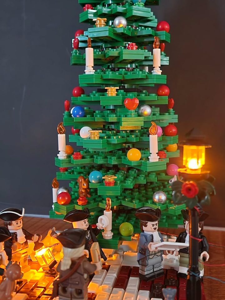 Close-up of Christmas tree in "Colonists Coming Together for Christmas" by ruddellcreations18