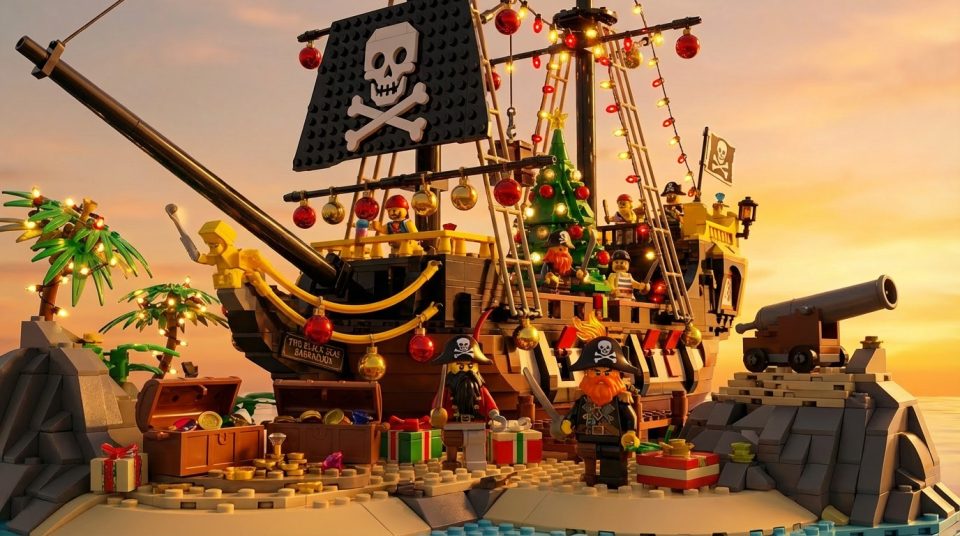 Click here to enlarge image "Merry Christmas, LEGO Pirates Crew! by Davide Cioccarelli