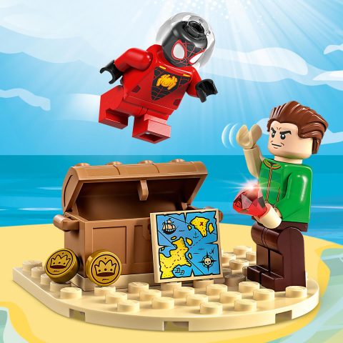 Miles Morales and Sandman Minfigures from 10790 Team Spidey at Green Goblins Lighthouse
